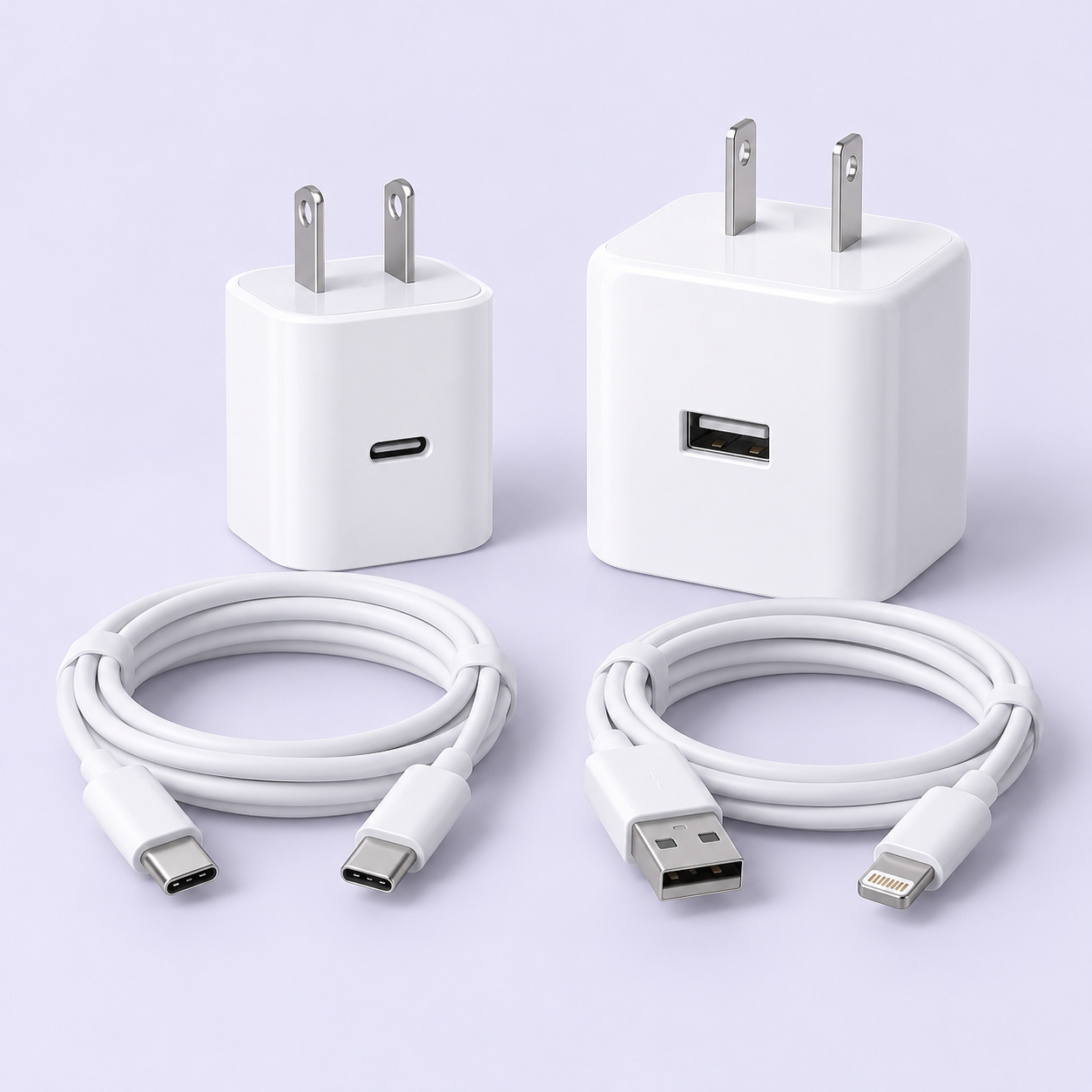 Carregador Lightning e USB-C — catálogo TULU